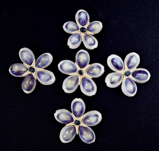 Set of 5 Shell Flowers